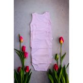 Bebek Basic Ribana Bisiklet Yaka Fitilli 3lü Atlet Body -pembe