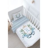Bebek Boy Nevresim Takımı (100x150) - Blue Royal Series - H Harfi