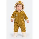 BEBEKİZ İçi Welsoft Dışı Kadife Kapüşonlu Kışlık Unisex Bebek Astronot Tulum Kulaklı Kapüşonlu Fermuarlı Uyku Tulumu