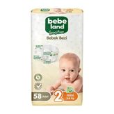 Bebeland Sensitive No:2 Mini 58 Adet Bebek Bezi