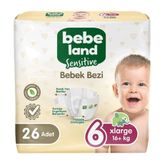 Bebeland Sensitive No:6 XLarge 26 Adet Bebek Bezi