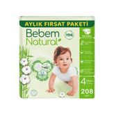 Bebem Natural 104 lü bebek bezi