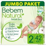 Bebem Natural No:2 Mini 42 Adet Bebek Bezi