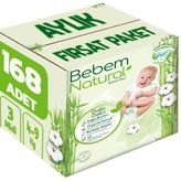 Bebem Natural No:3 Midi 168 Adet Bebek Bezi