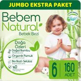 Bebem Natural No:6 XLarge 160 Adet Bebek Bezi