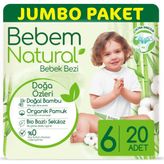 Bebem Natural No:6 XLarge 20 Adet Bebek Bezi