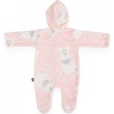 Bebitof Ayıcık Desenli Welsoft Bebek Tulumu 70324 Pembe 9-12 Ay