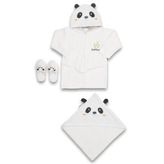 Bebitof Panda Desenli Bambu Bornoz Seti