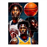 Bedeko Basketbol Temalı Mdf 9 Parça Puzzle Tablo