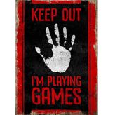 Bedeko Keep Out İ'M Playing Games Model Ahşap Tablo