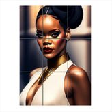 Bedeko Rihanna Mdf 9 Parça Puzzle Tablo