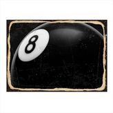 Bedeko Siyah Bilardo Topu Art Mdf Poster
