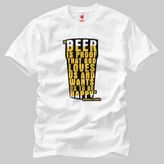 Beer Is Proof Erkek Tişört - L - Beyaz