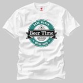 Beer Time Erkek Tişört - Beyaz
