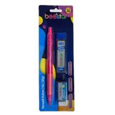 Beestar Pembe Versatil Kalem+Uç+Silgi Set