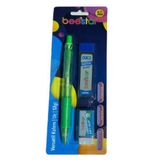 Beestar Yeşil Versatil Kalem+Uç+Silgi Set