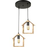 Begüsa Ev 2.li Ahşap Avize