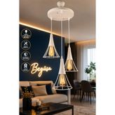 Begüsa Havana 3'lü Avize Beyaz