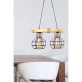 Begüsa Lumenia 2.li Ahşap Avize