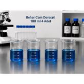 Beher Cam Dereceli 100 ml 4 Adet