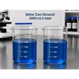 Beher Cam Dereceli 2000ml 2 Adet