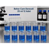 Beher Cam Dereceli 25 ml 12 Adet