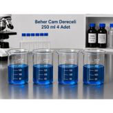 Beher Cam Dereceli 250 ml 4 Adet
