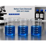 Beher Cam Dereceli 500ml 3 Adet