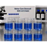 Beher Cam Dereceli 600ml 8 Adet
