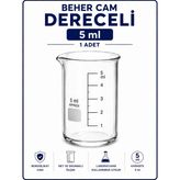Beher Cam Derecesiz 5 ml 1 Adet