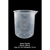 Beher Plastik 500 ml / Ölçü Kabı Şeffaf