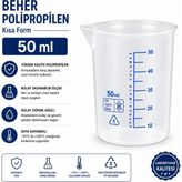 Beher Polipropilen - Kısa Form 50 ml