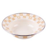 Beige Emaye Çukur Makarna Ve Salata Tabağı