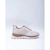 Bej Bağcıklı Deri Kadın Sneaker