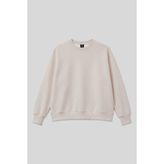 Bej Basic O Yaka Oversize Kadın Sweatshirt - 97053 - M