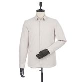 Bej Desenli Slim Fit Gömlek