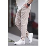Bej Düz Paça Erkek Pantolon 6535