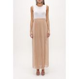 Bej Piliseli Şifon Etek 80513 - 0019-Bej - 40