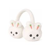 Beksy Accessory Peluş Tavşan Kulaklık, Kışlık Yumuşak Kürklü Tavşan Kulak Isıtıcısı, Sevimli Beyaz Peluş Aksesuar
