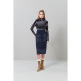 Beli Lastikli Midi Boy Örme Etek Lacivert K2525002_015 - 40