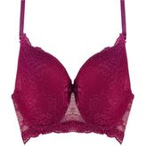 Belifanti Collection Dantelli Destekli Dolgulu Sütyen Bordo - 90B