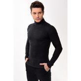 Belifanti Collection Erkek Balıkçı Yaka Boğazlı Slim Fit Kazak Füme