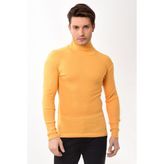 Belifanti Collection Erkek Balıkçı Yaka Boğazlı Slim Fit Kazak Sarı