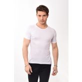 Belifanti Collection Erkek Slim Fit Basic Bisiklet Yaka Kısa Kollu T-shirt Tişört Beyaz