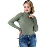 Belifanti Collection Kadın Haki Yeşili Yarım Balıkçı Yaka Kazak - S