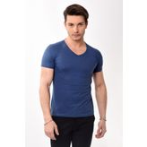 Belifanti Collection V Yaka Basic Slim Fit Erkek Tişört T-shirt Lacivert