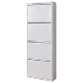 Belirtilmemiş Kaser 9003 Beyaz 4lu Kılıtlı Metal Ayakkabılık - 0 - 19 lt - 00-Siyah - Beyaz