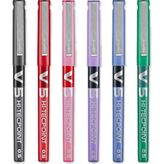 Belirtilmemiş Pilot V5 Hi-Tecpoint Roller Kalem - Ince 0,5 mm Uç Ucu - 0,3 mm Çizgi Genişliği - 6'lı Paket - Siya