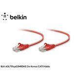 Belkin BLK-A3L791CP02MRDHS 2 m Kırmızı CAT5 Kablo
