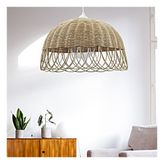 Belkıs Rattan Bambu Rattan Hasır Rafya Jüt Ip Sarkıt Avize 35 cm